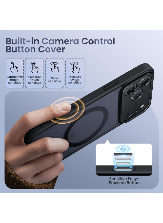 GolbinBox for iPhone 17 Pro Max Case with Stand,Compatible with MagSafe,[Camera Control][Military Drop Protection] Shockproof Slim Translucent Matte Phone Cover for iPhone 17 Pro Max 6.9",Black - Image 5